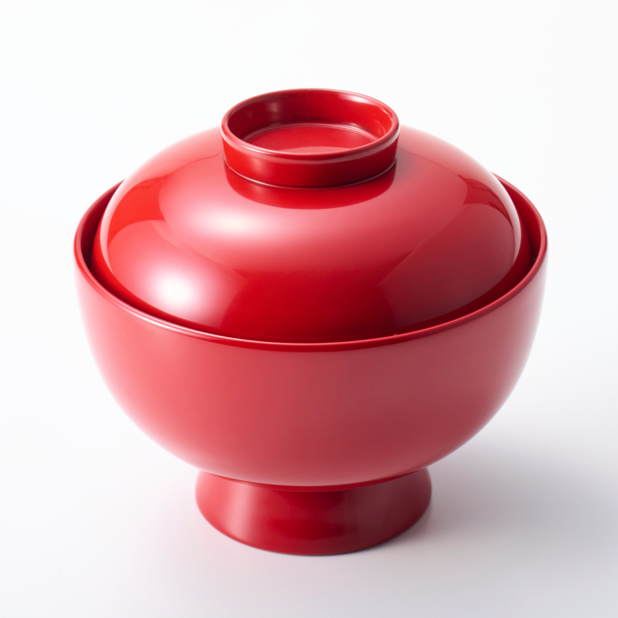 雑煮椀 総朱/黒内朱 木製 漆塗り 漆器の井助