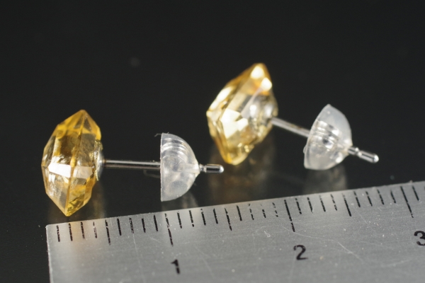 シトリン K18ピアス 天然石販売 名取貴石 天然石・国産原石の専門店