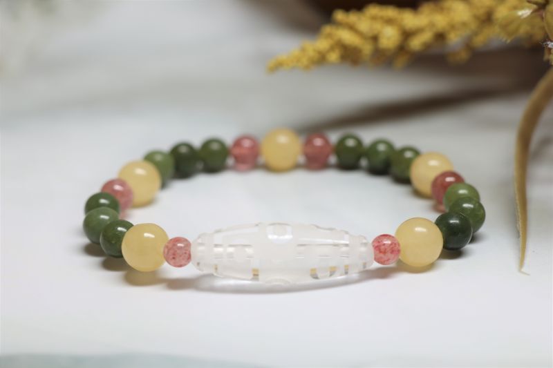 水晶九眼天珠 ブレスレット - 石縁パワーストーン専門店