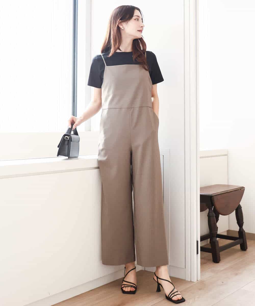 リネンライクコンビネゾン/洗える(サロペット・オールインワン) | MK