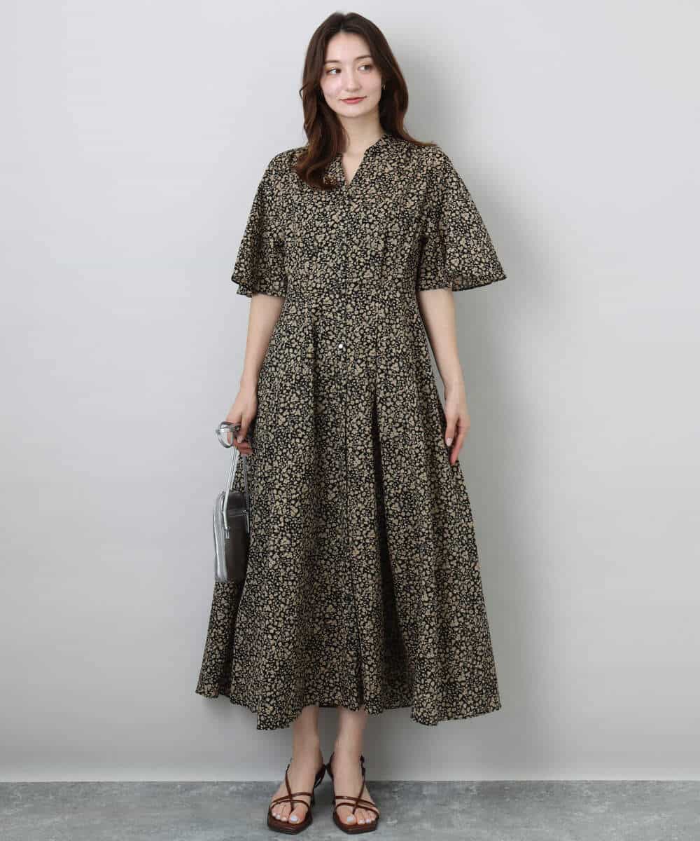 キーネックコットンワンピース/洗える(ワンピース) | MK MICHEL KLEIN