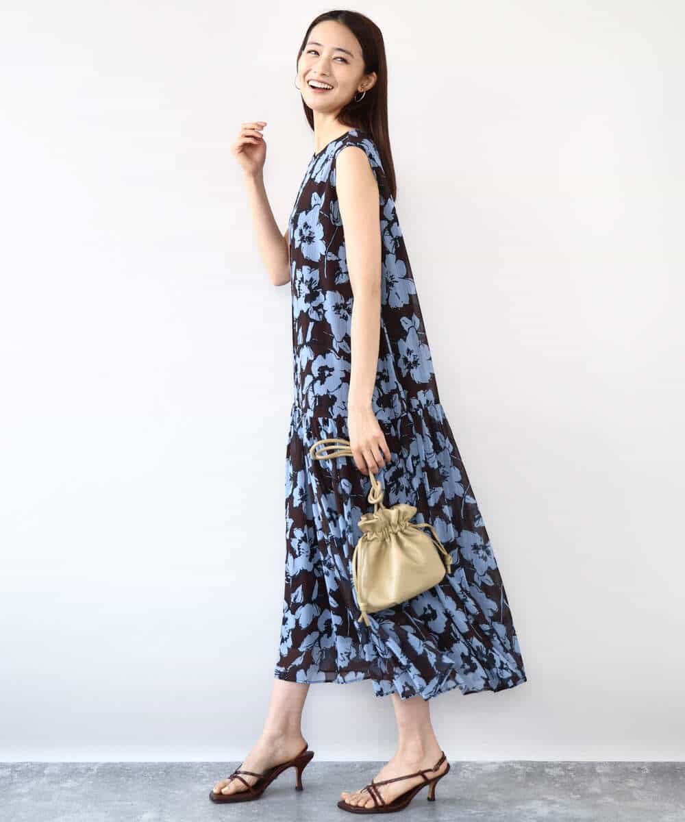 花柄ティアードワンピース/洗える(ワンピース) | MK MICHEL KLEIN(MK