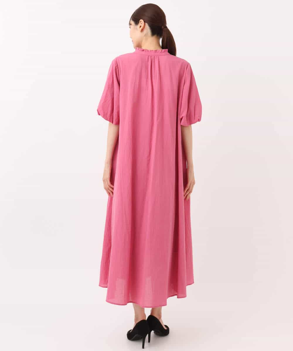ソフトコットンボリュームスリーブワンピース/洗える(ワンピース) | MK