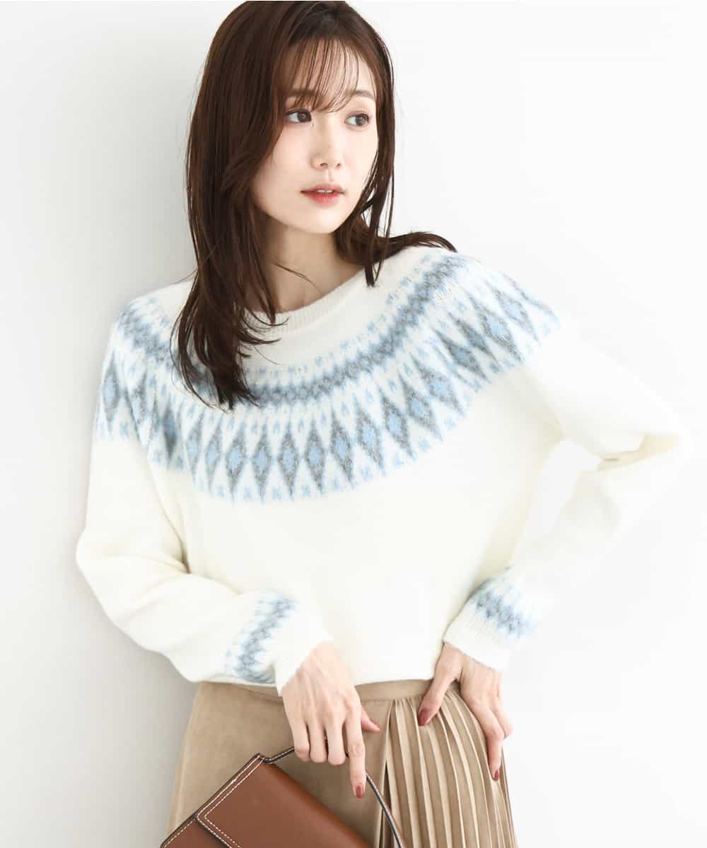 ノルディック柄ニット/洗える(ニット・セーター) | MK MICHEL KLEIN(MK