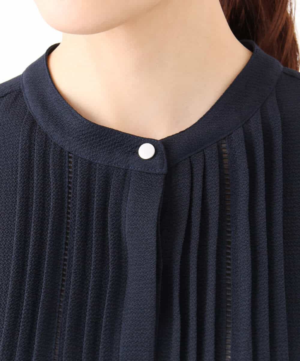 ピンタックデザインジョーゼットブラウス/洗える(ブラウス・シャツ