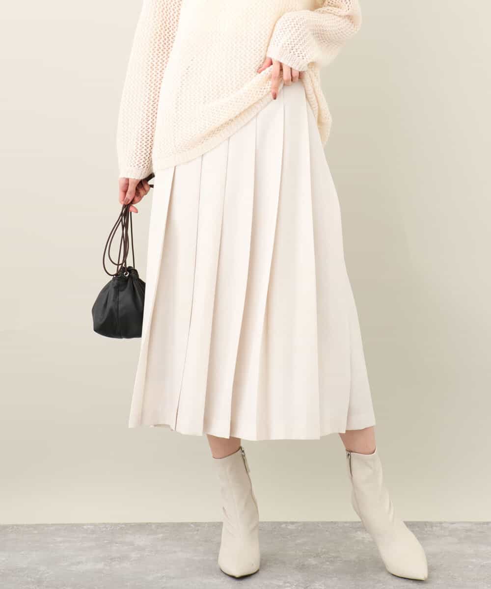 ワイドプリーツスカート/洗える(ミモレ丈スカート) | MK MICHEL KLEIN