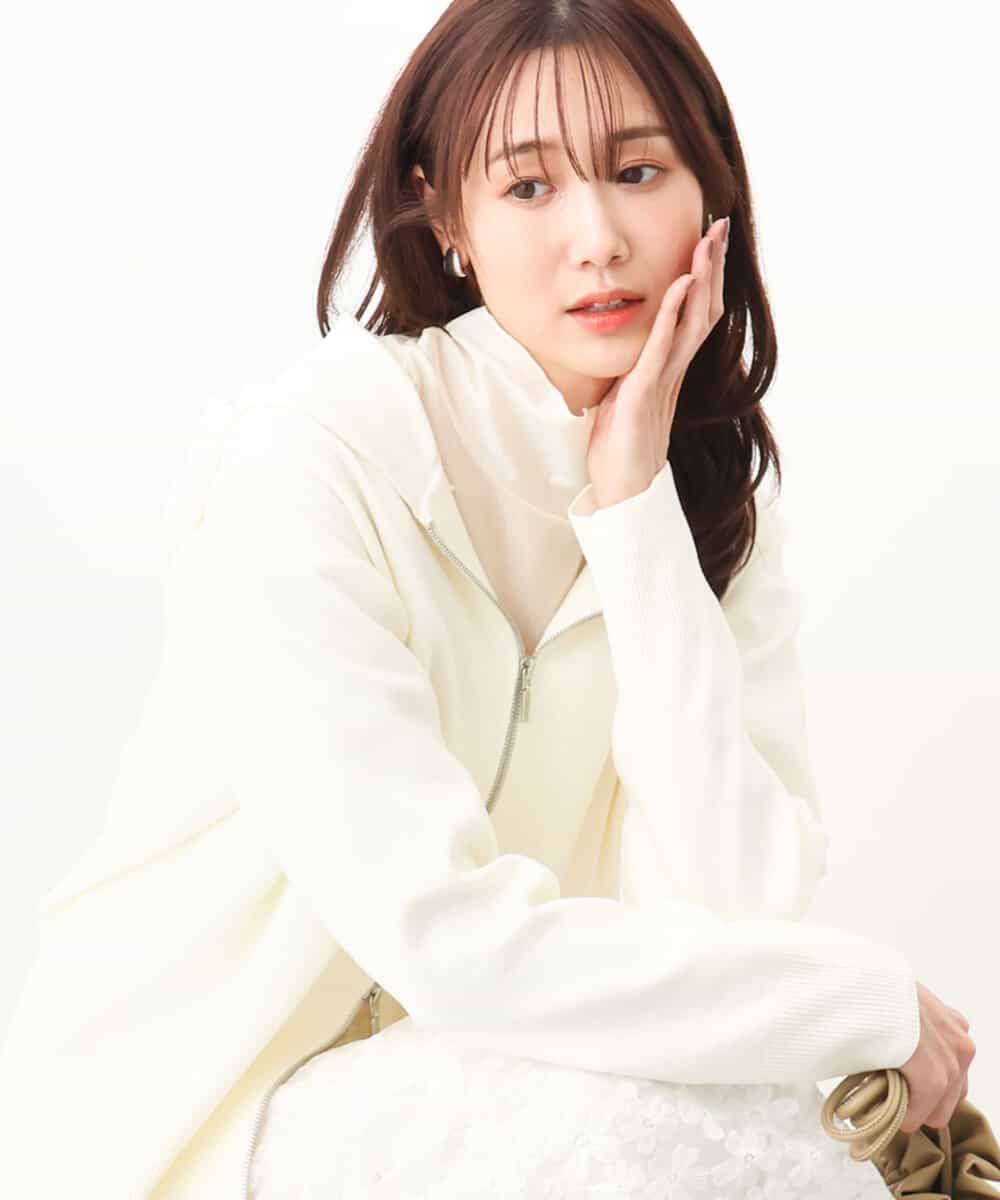 ダブルジップデザインパーカー/洗える(パーカー) | MK MICHEL KLEIN(MK