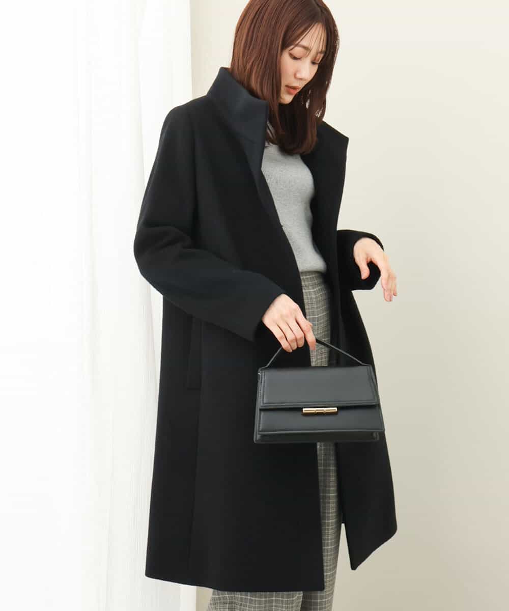 Super100sウールスタンドカラーコート(その他のコート・ブルゾン) | MK