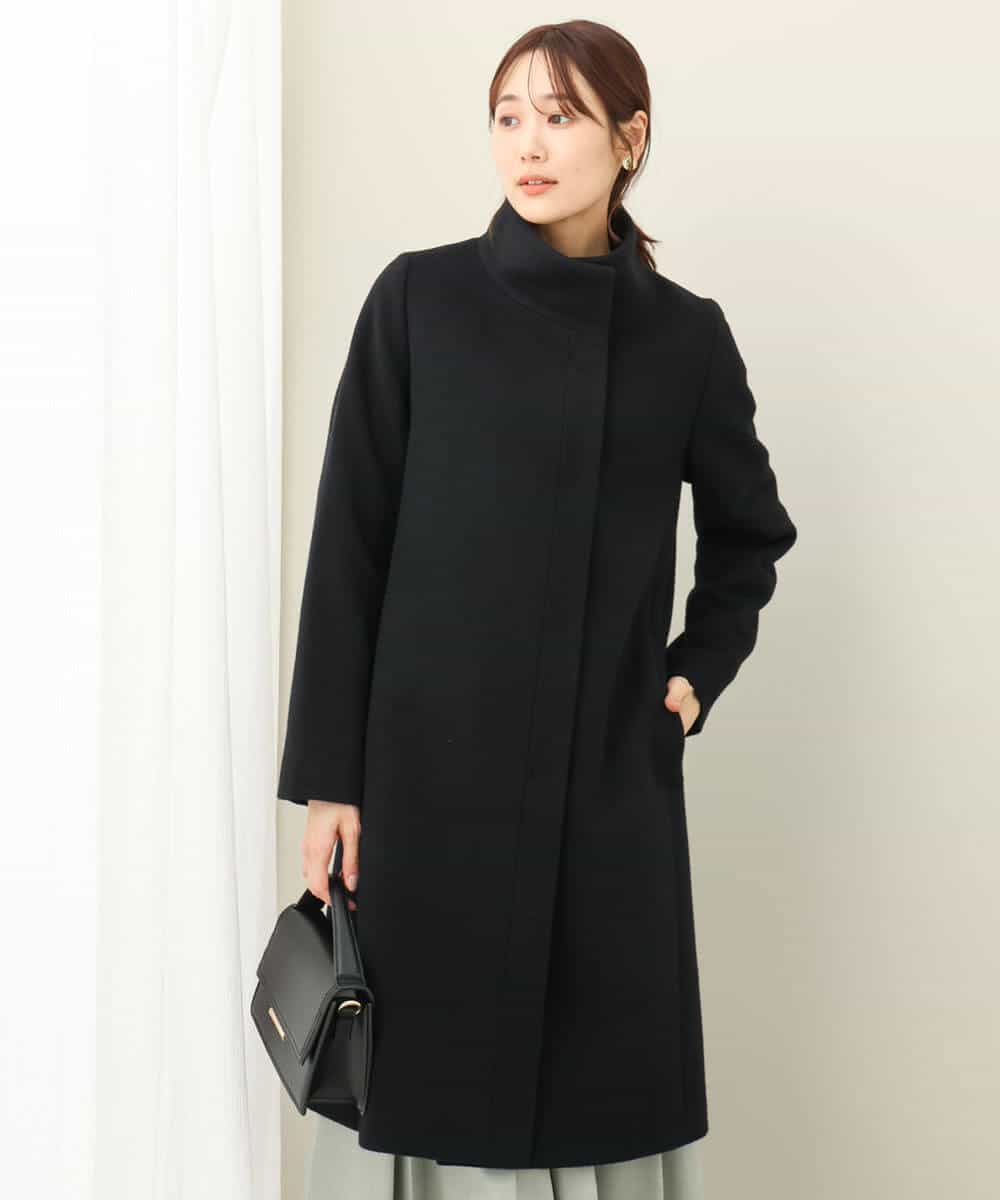 Super100sウールスタンドカラーコート(その他のコート・ブルゾン) | MK