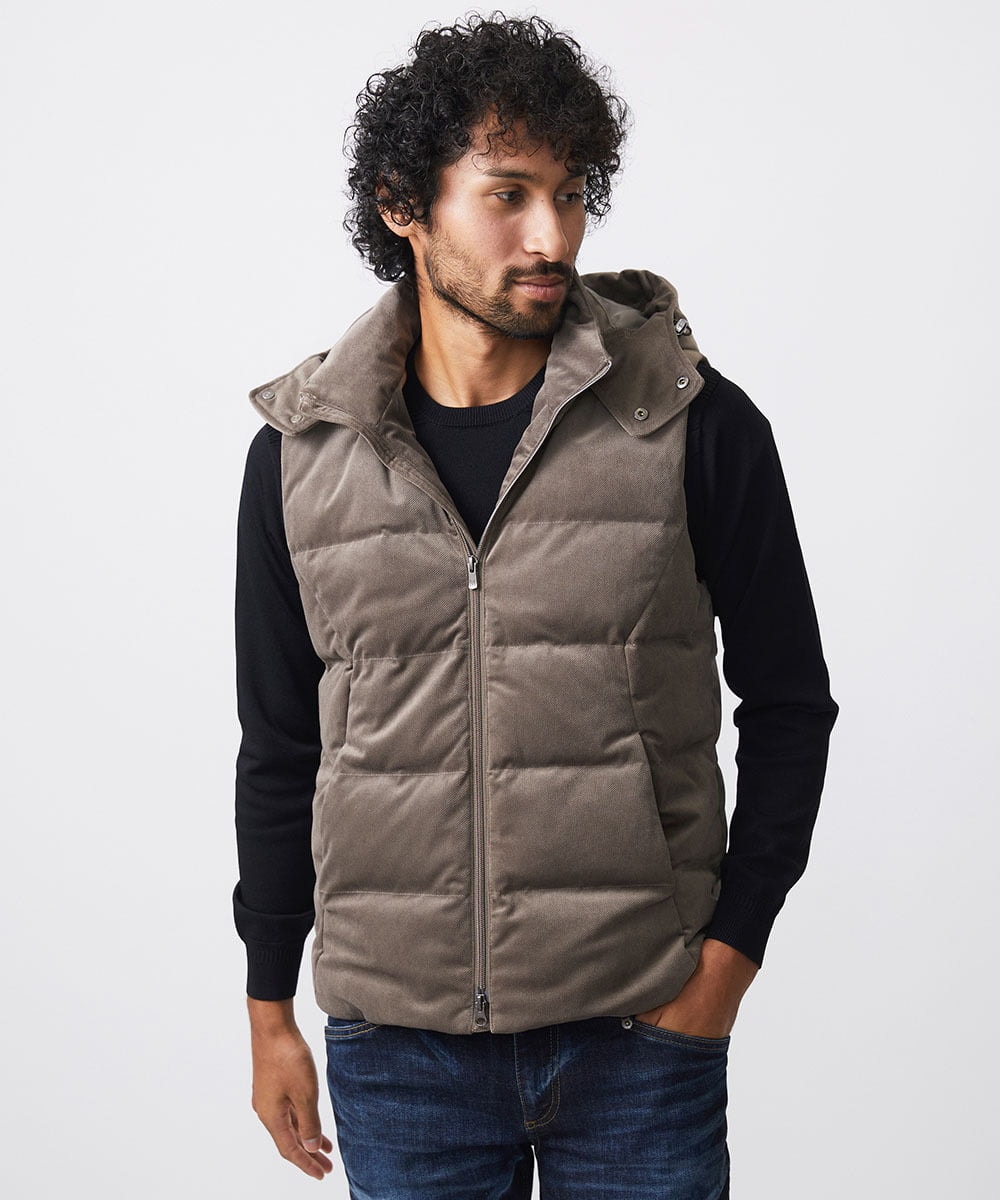 トリコットベロアダウンベスト セットアップ(ダウンジャケット・コート