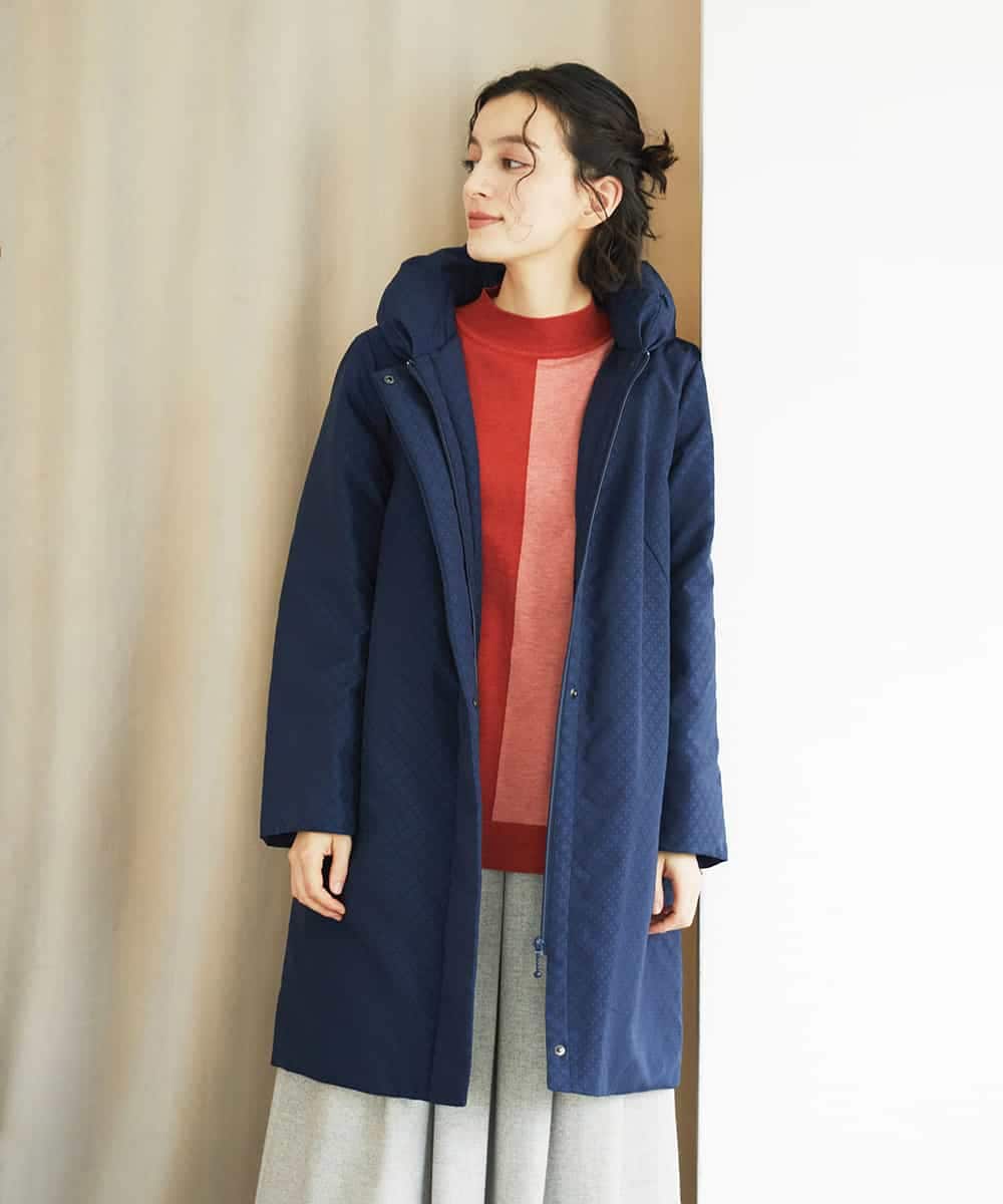 シャドードットジャガードダウンコート(ダウンジャケット・コート