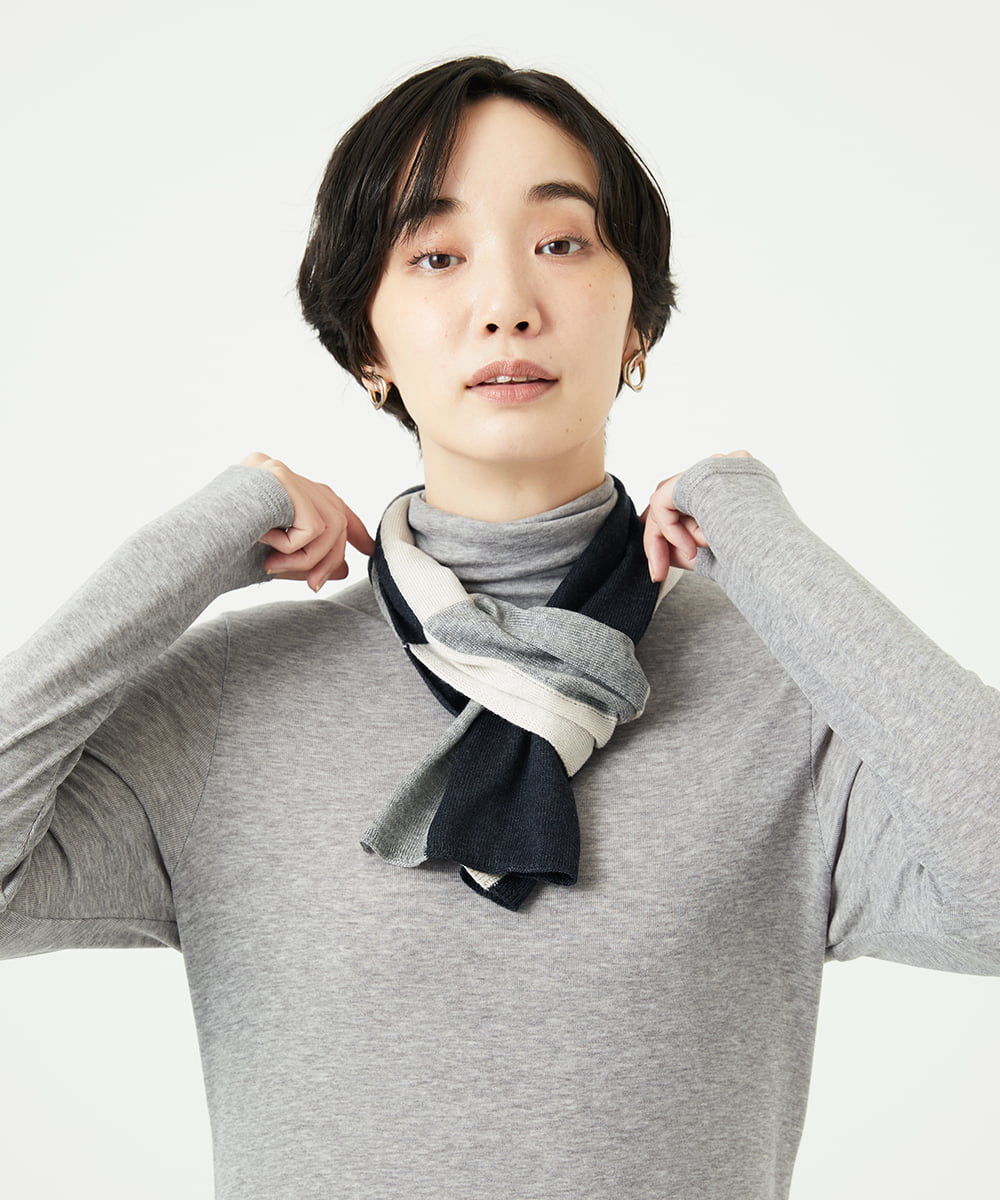 洗える]カラーブロックストール(ストール・マフラー・スヌード