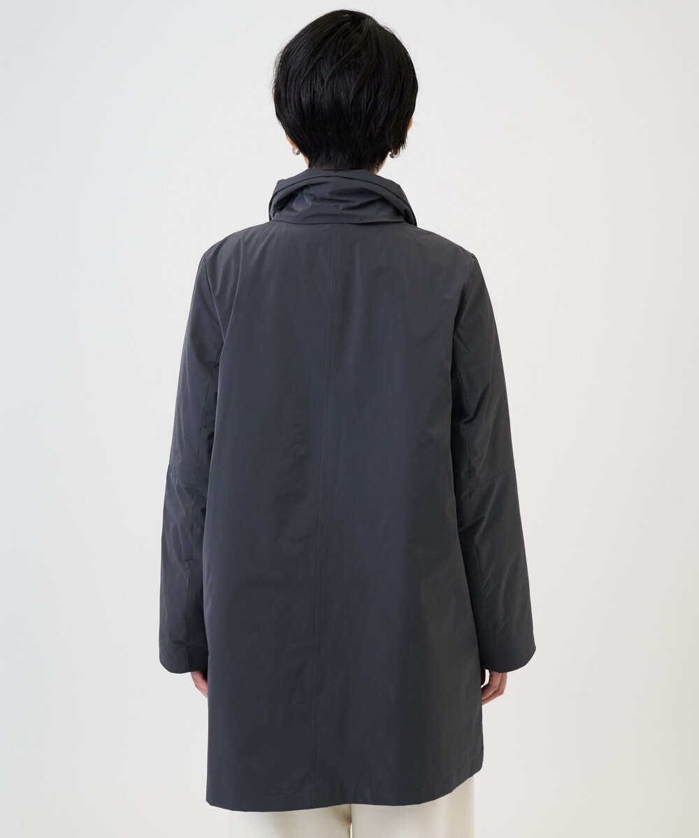 ステッチレスステンカラーミドルダウンコート(ダウンジャケット