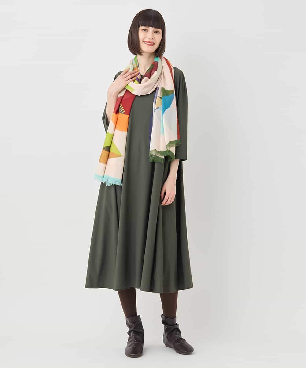 七分丈ナイロンフレアワンピース /洗える(ワンピース) | HIROKO BIS