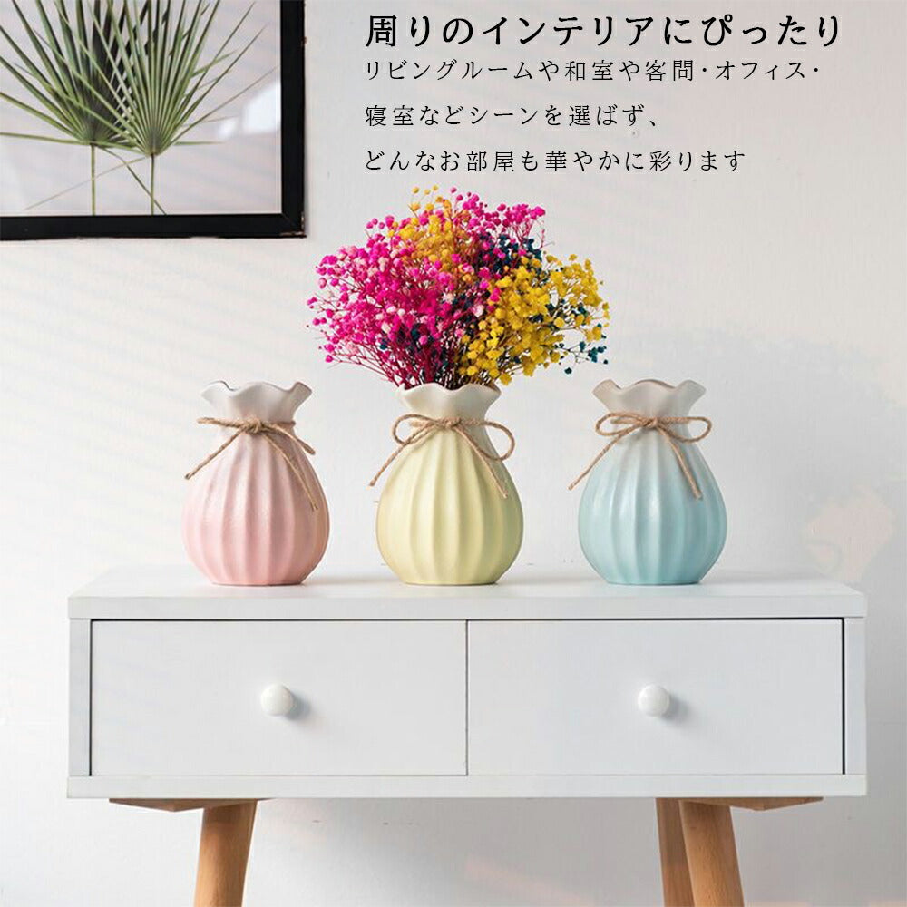 IwaiLoft フラワーベース 花瓶 セラミック 北欧 手作り 花瓶 陶器 花瓶