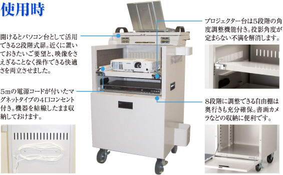 泉株式会社 スクリーン総合カタログ：プロジェクターカート：PJ-I