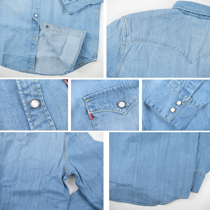 Levi's リーバイス デニムウエスタンシャツ ライトウォッシュ BARSTOW