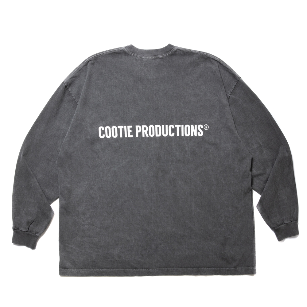 COOTIE PRODUCTIONS/Pigment Dyed L/S Tee（Black）［ピグメントダイ