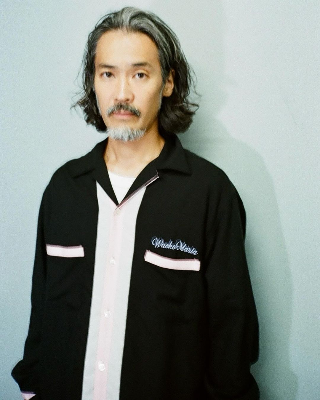 WACKO MARIA/SWITCHING 50'S OPEN COLLAR SHIRT（BLACK