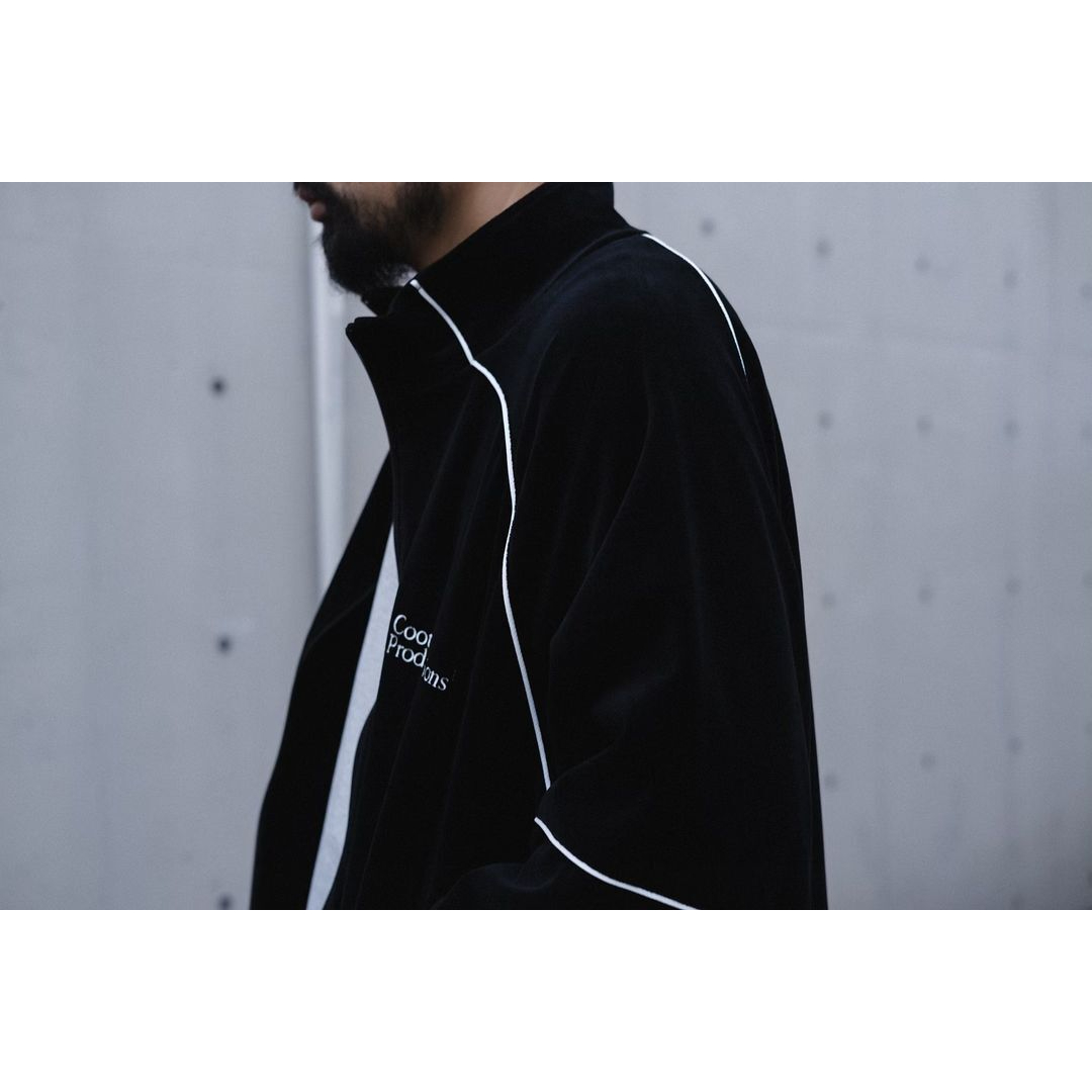 COOTIE PRODUCTIONS/Velour Training Top（Black）［ベロア