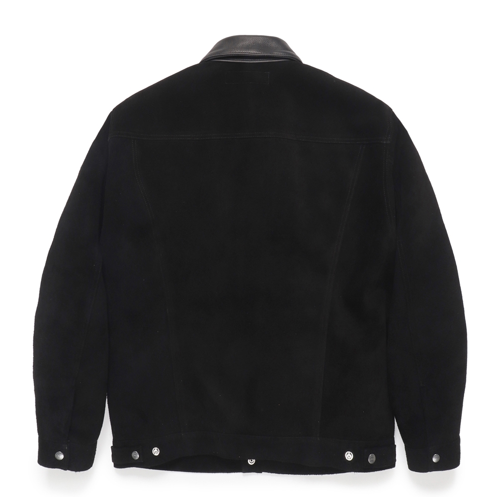 WACKO MARIA/SUEDE TRUCKER JACKET（BLACK）［スウェードレザー