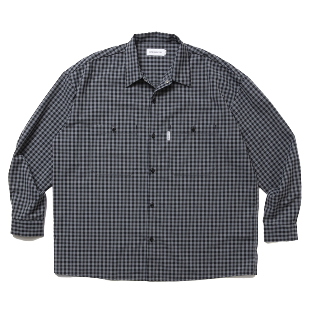 COOTIE PRODUCTIONS/T/W Work L/S Shirt（Gingham Check）［ワーク