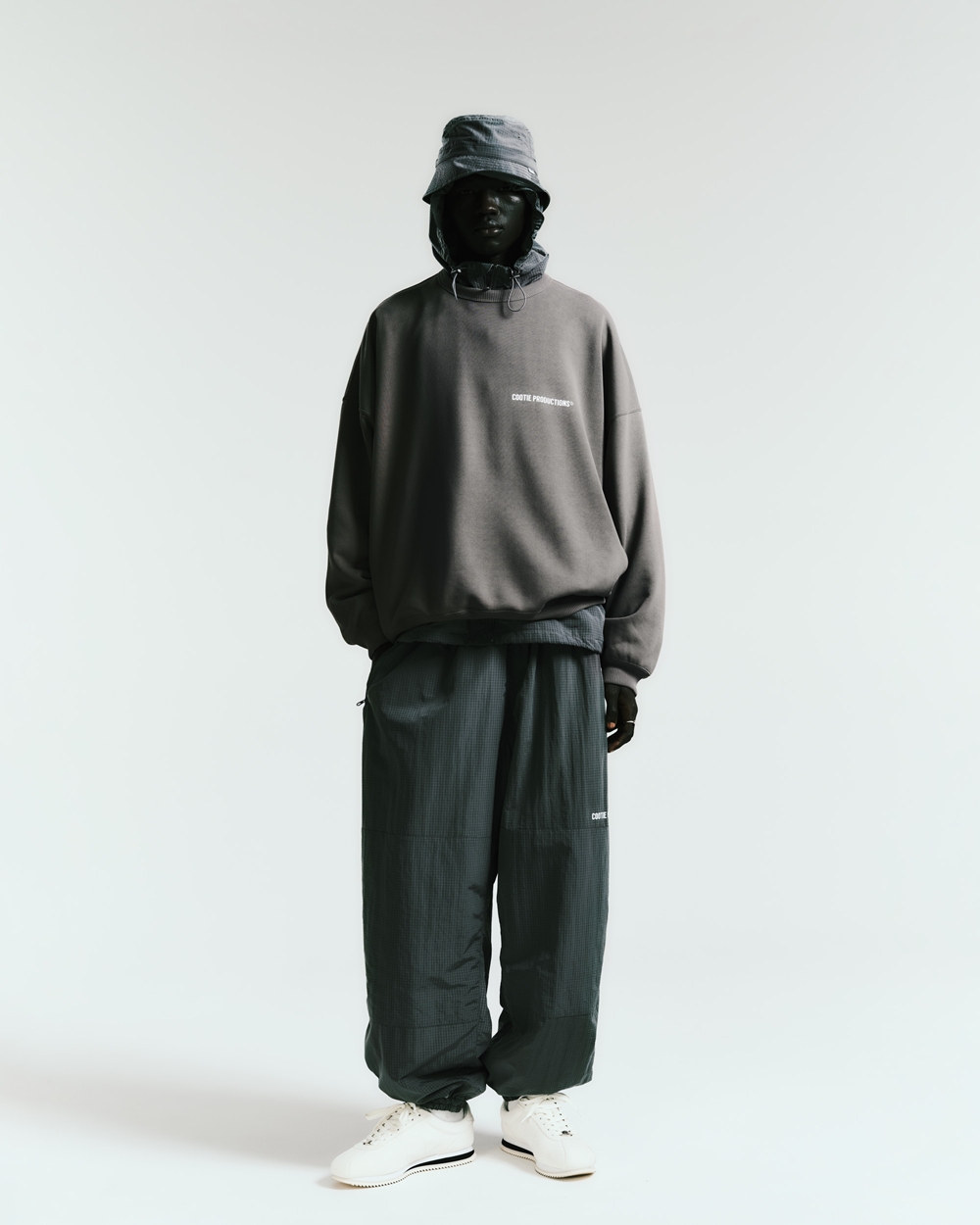 COOTIE PRODUCTIONS/Dry Tech Oversized Sweat Crew（Gray）［ドライ