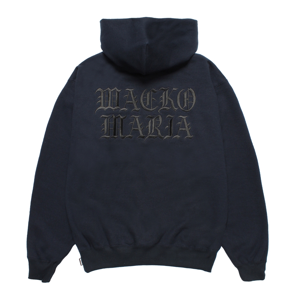 WACKO MARIA/HEAVY WEIGHT ZIP UP HOODED SWEAT SHIRT（NAVY）［ジップ