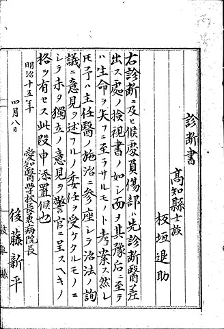 知っていましたか？ 近代日本のこんな歴史 | 板垣退助暗殺未遂事件