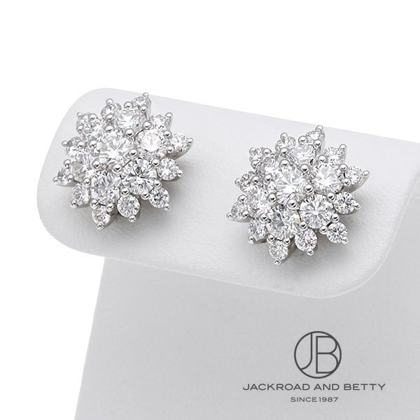 ダイヤモンド ピアス[191754/5R2E02 D:2.80ct] | ノーブランド 新品