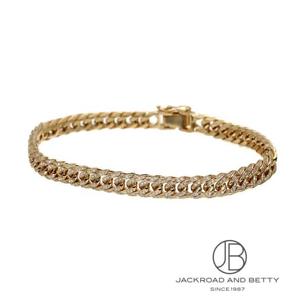 K18 6面 ダブル 27g 20cm ダイヤ ブレスレット 造幣局刻印有り 1.60ct