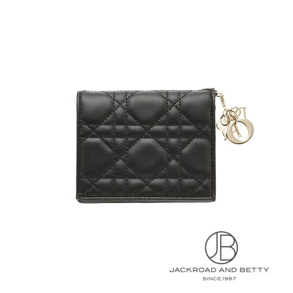 レディ ディオール ガーデニア ウォレット ミニ ブラック 黒