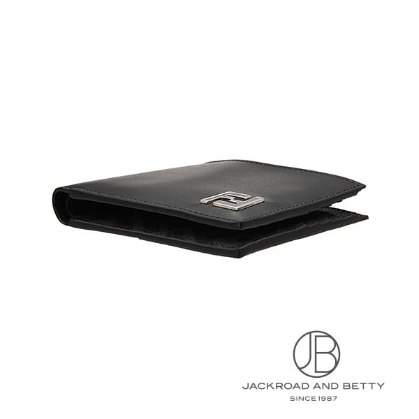 FFスクエア 二つ折り 財布 ブラック 黒[7M0356AFF2F0GXN] FF Square