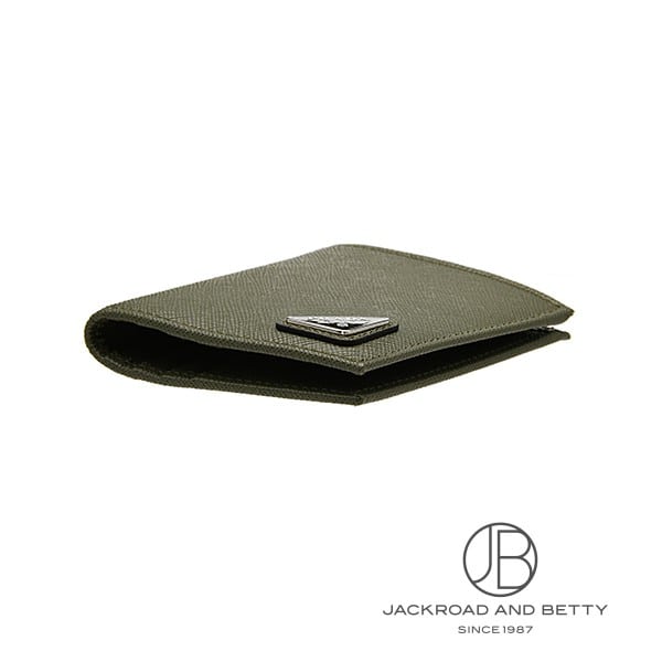 サフィアーノレザー トライアングル ウォレット ローデン グリーン 緑