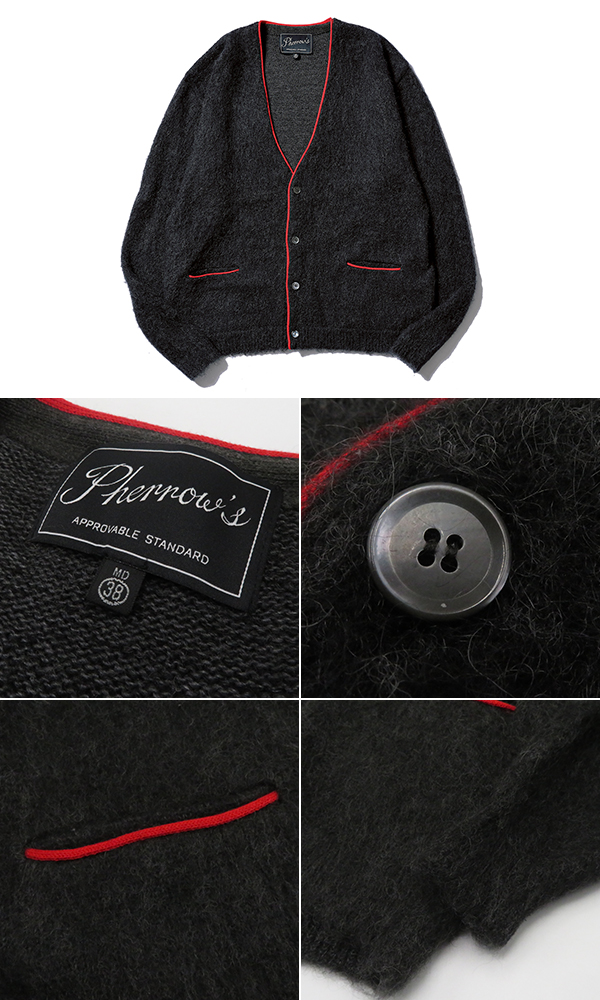 PHERROW'S フェローズ モヘア|カーディガン『MOHAIR CARDIGAN SOLID
