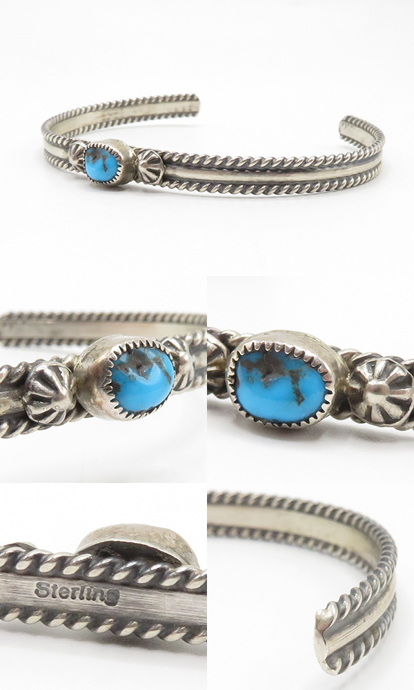 INDIAN JEWELRY ナバホ族|ケーブルワイヤーワーク|シルバー|ターコイズ