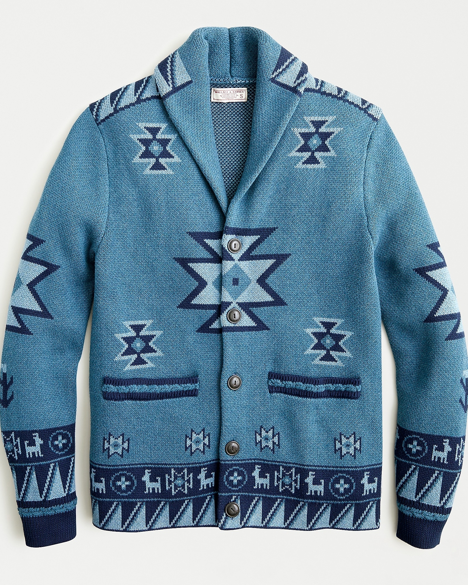 Wallace & Barnes Western Jacquard Shawl Cardigan For Men | J.Crew