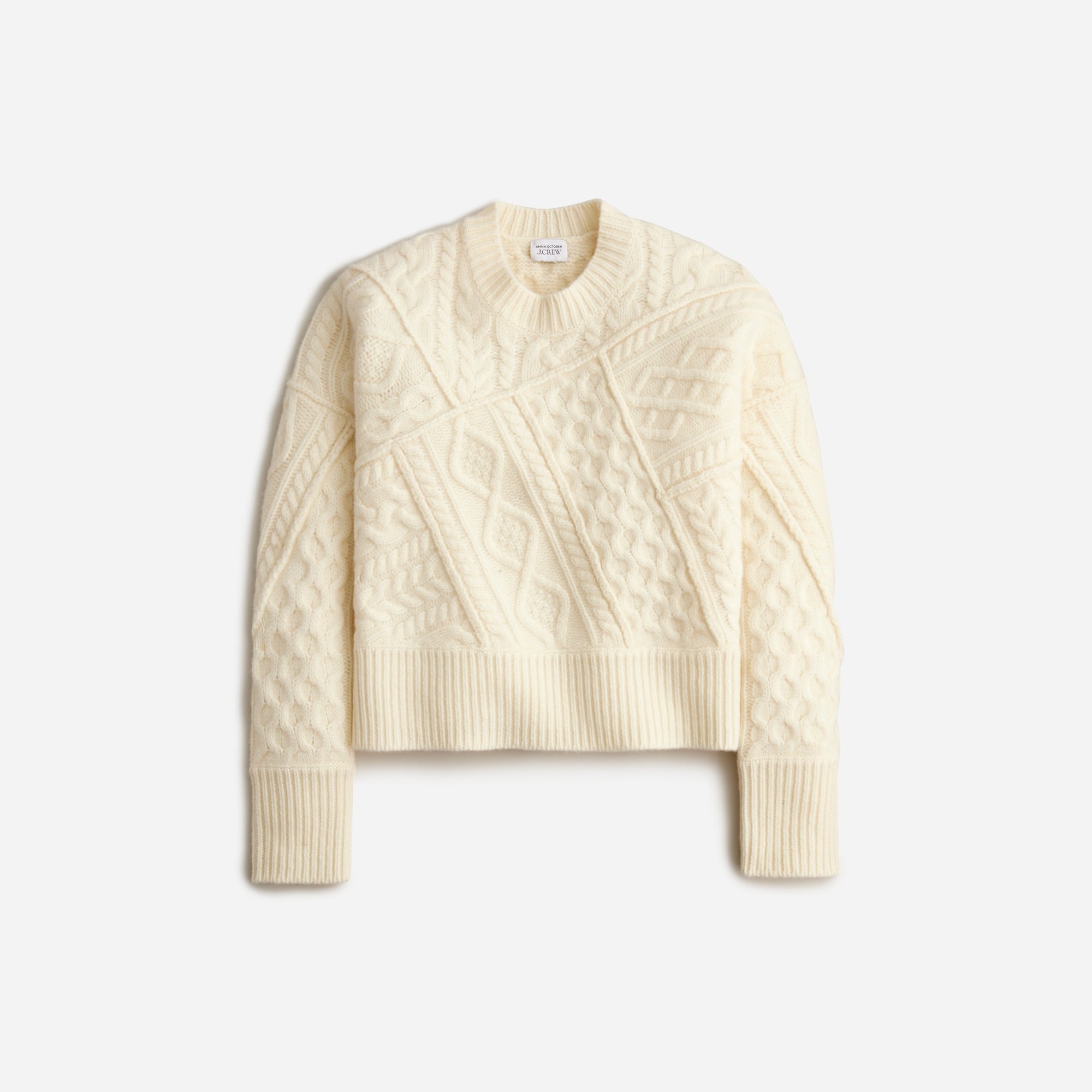 Limited-edition Anna October© X J.Crew Patchwork Cable-knit