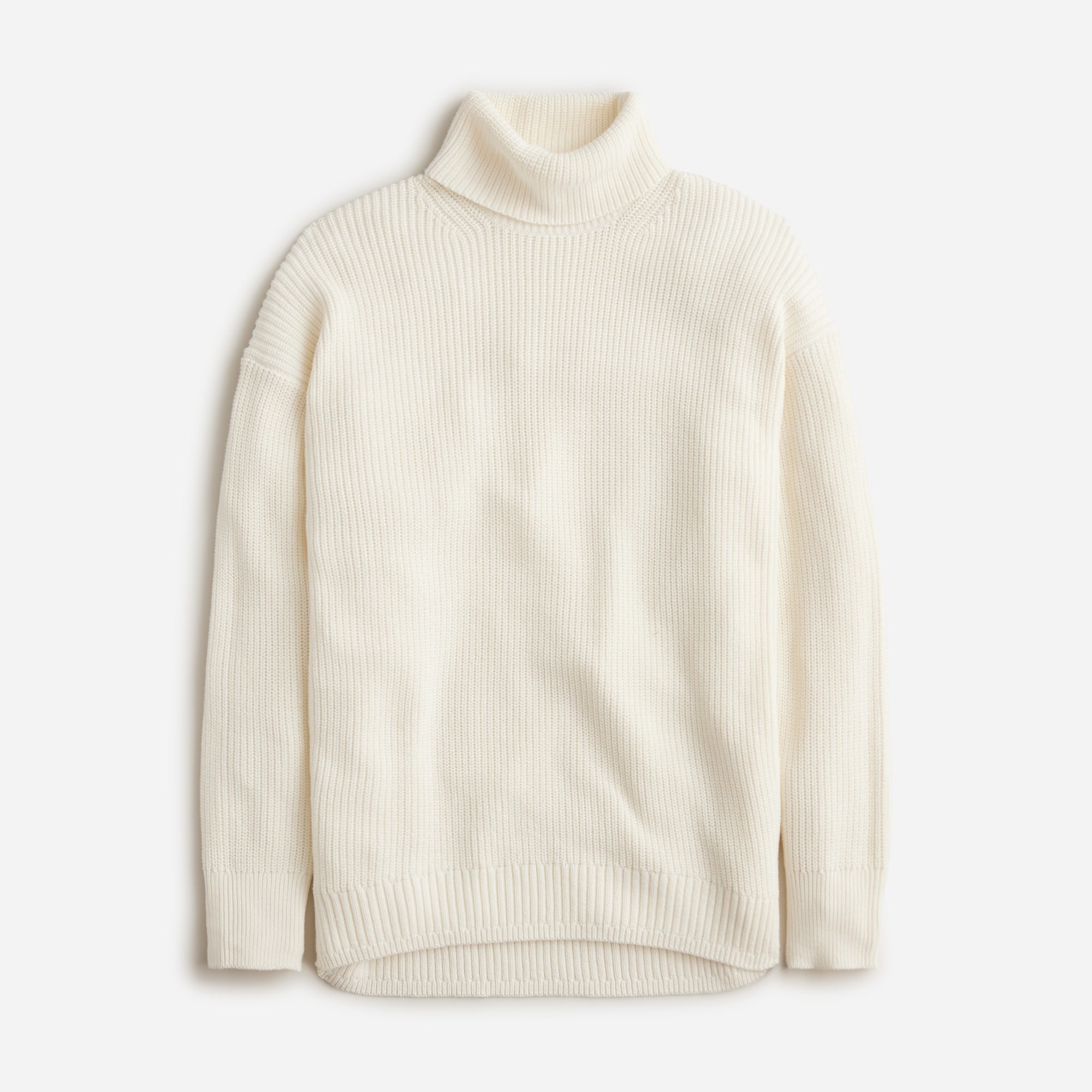 Cotton-blend Ribbed Turtleneck Sweater For Women | J.Crew