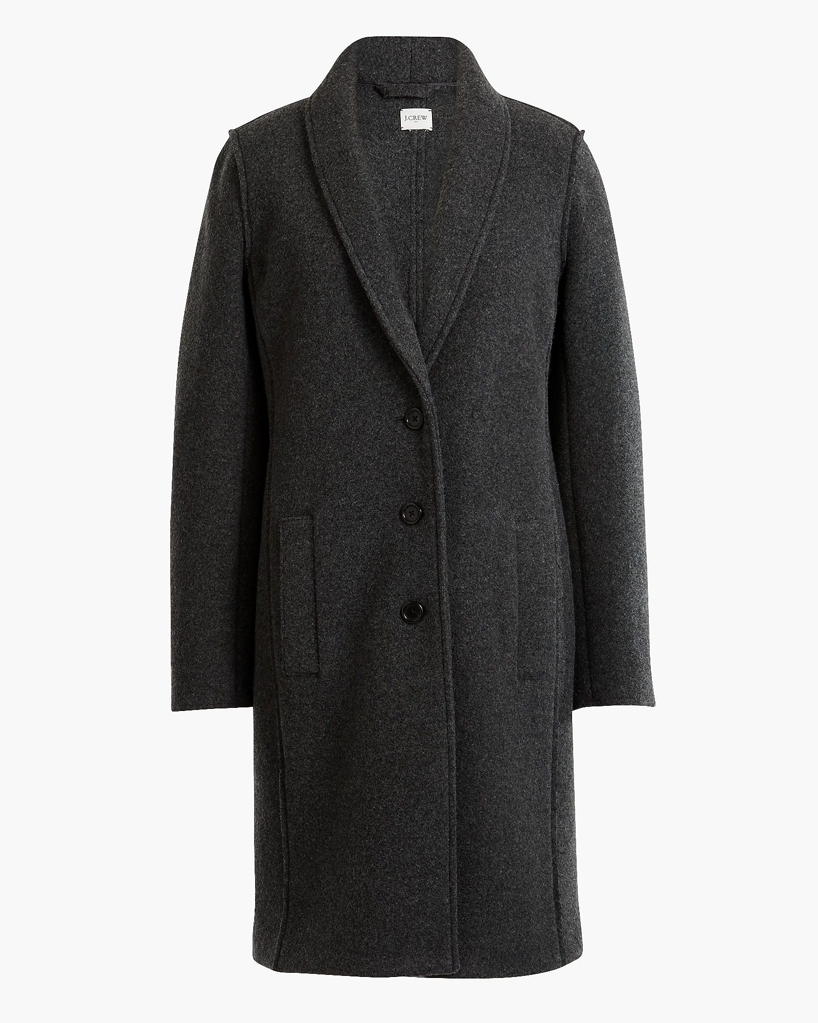Boiled Wool Topcoat For Women | Factory
