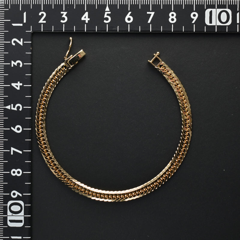 喜平 ブレスレット K18 トリプル Mカット 11g 18cm 造幣局検定マーク