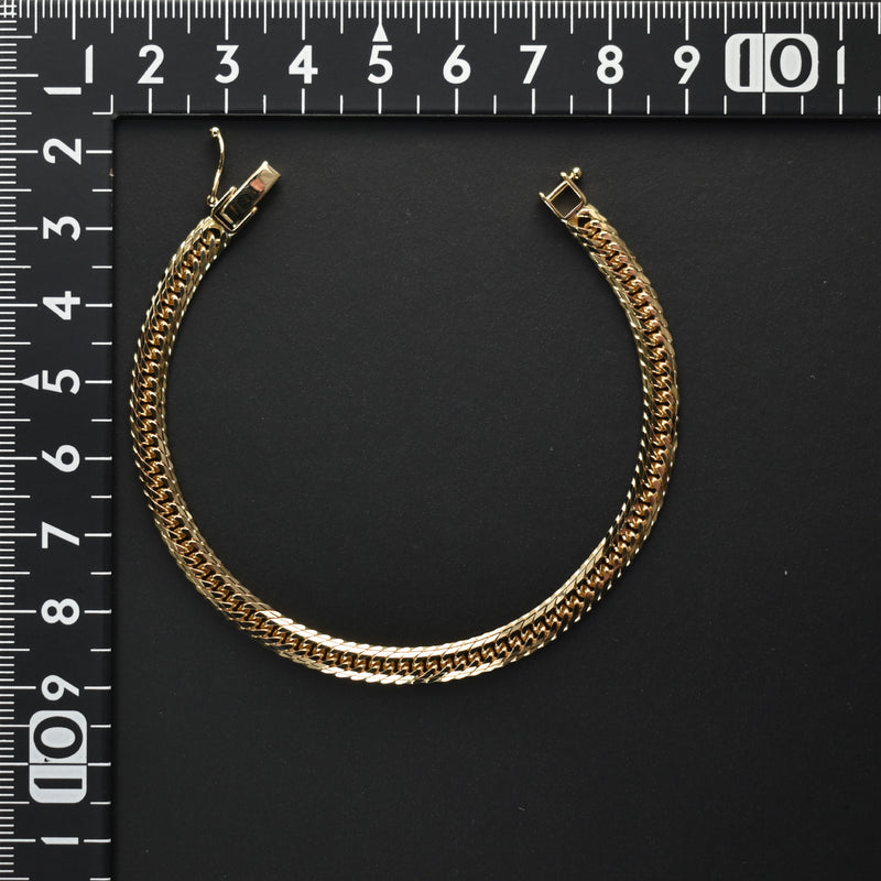 喜平 ブレスレット K18 トリプル Mカット 10.5g 17cm 造幣局検定マーク