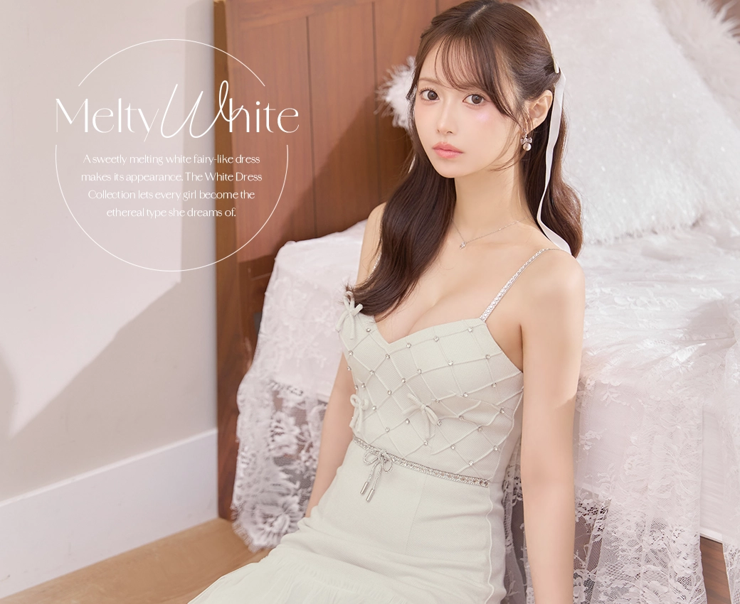 人気キャストにじほちゃん登場♡甘く溶けるピュアホワイトドレス