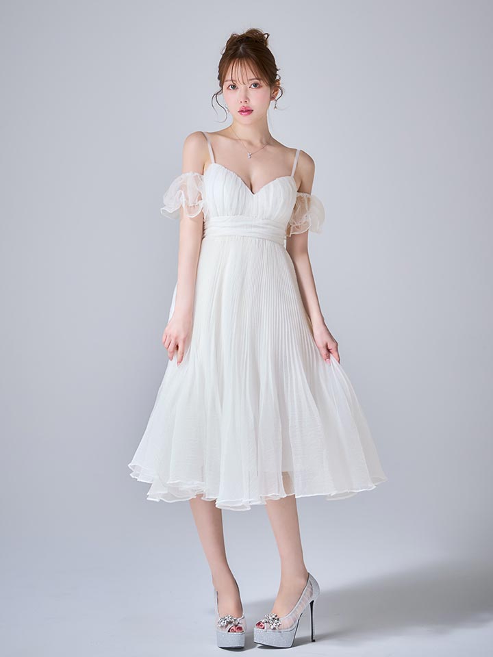 即日発送】送料無料!【sifeel/シフィール】シフォンフレアプリーツ