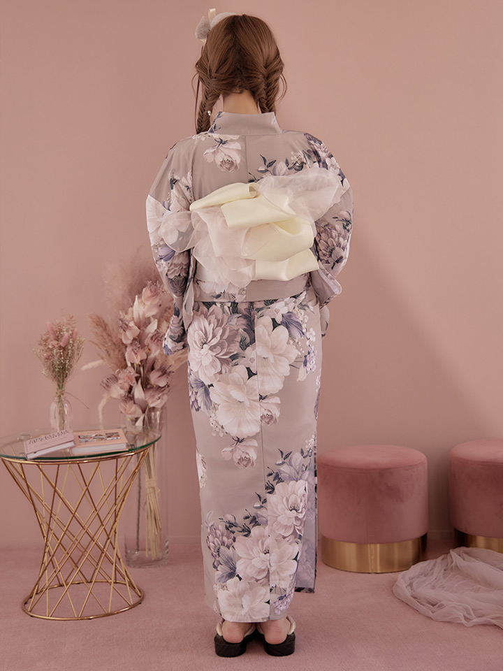 即日発送】【オリジナル浴衣】大人スウィートフラワー牡丹柄浴衣【浴衣