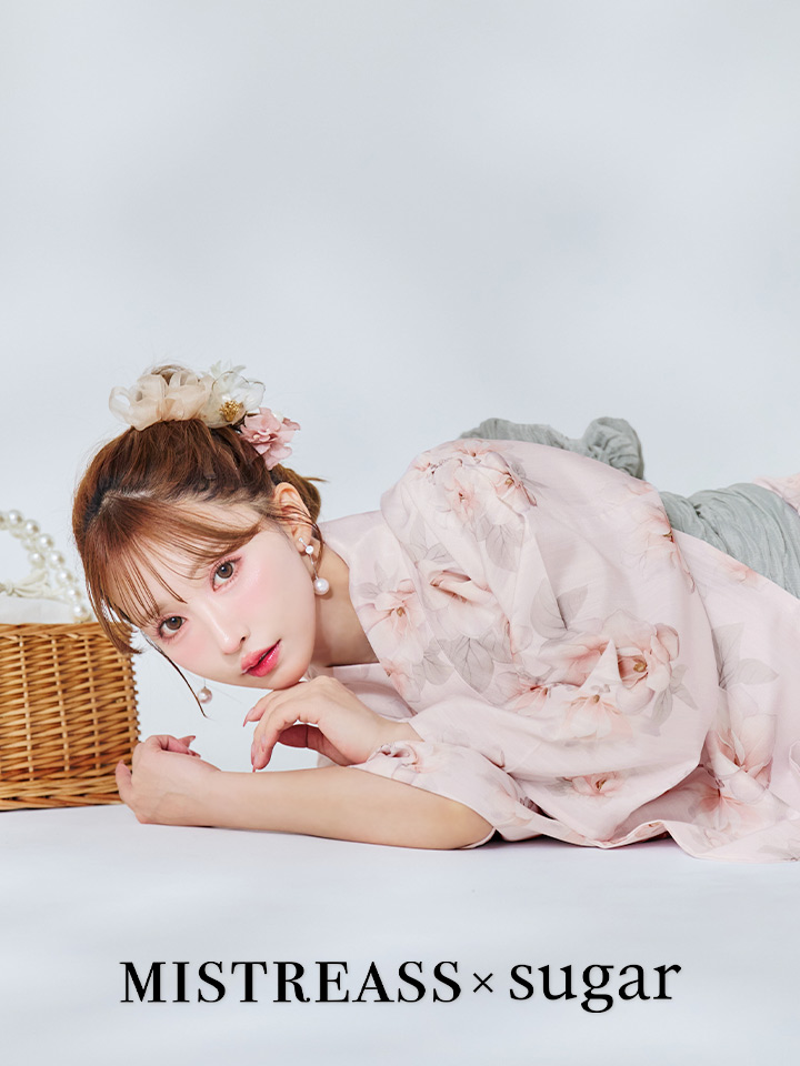 即日発送】【MISTREASSコラボ】ふんわり淡桃に咲くマグノリア浴衣