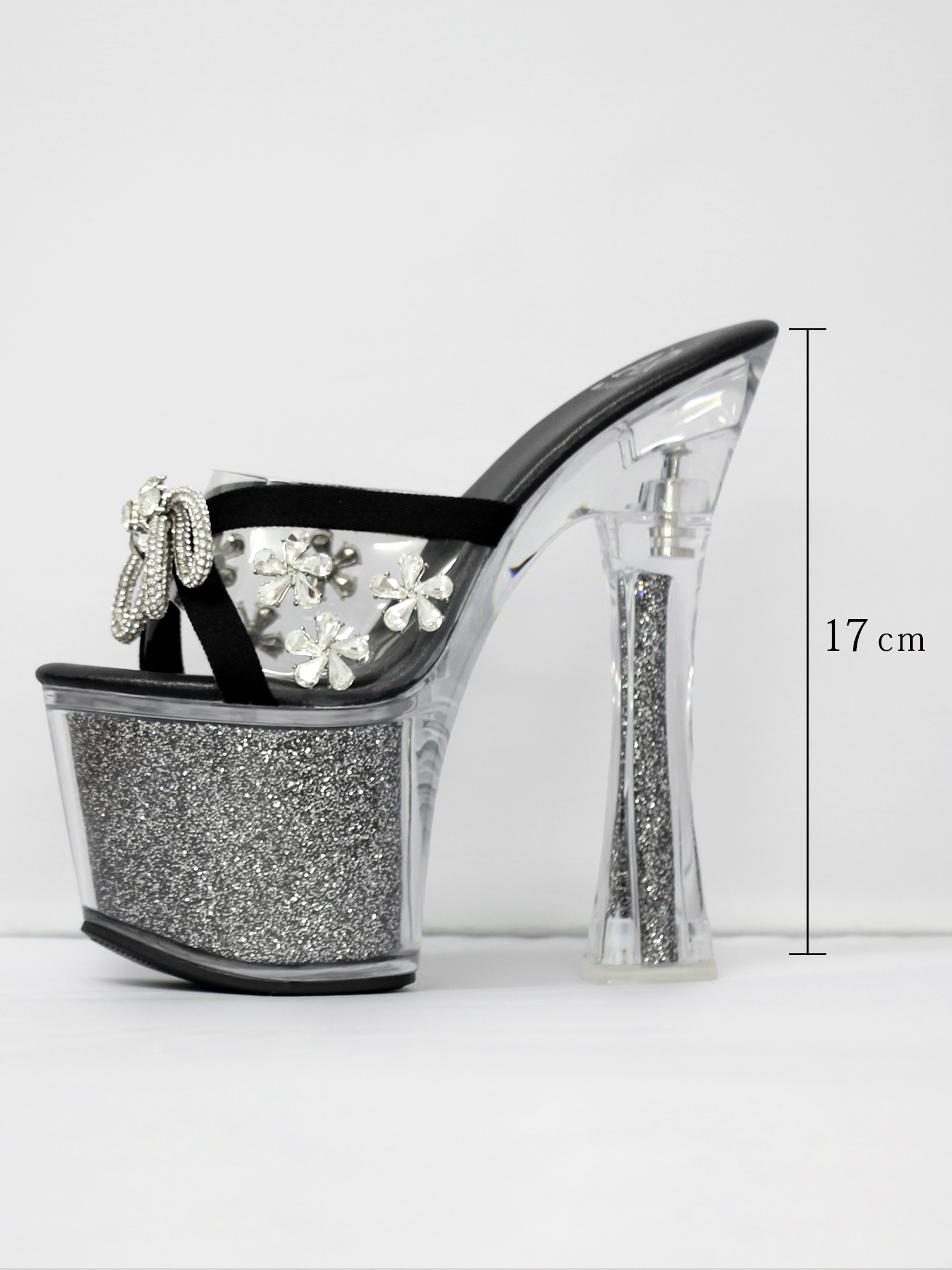 ANGEL R/エンジェルアール】17cmヒール/ ビジュー/ リボンモチーフ