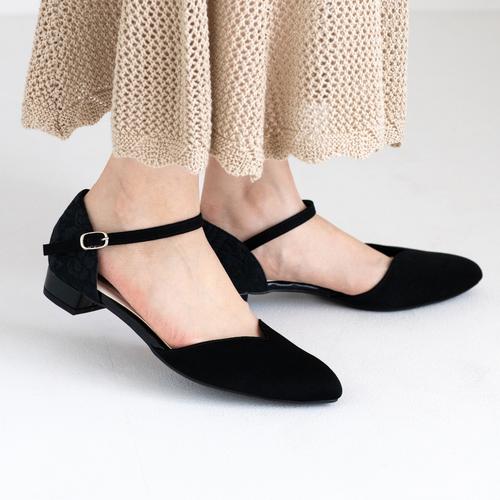 マテリアルコンビセパレートパンプス(23.0cm グレー): パンプス