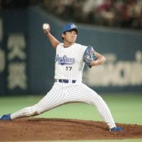 近鉄時代の盛田幸紀投手＝藤井寺球場：盛田幸妃さん 写真特集：時事