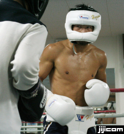 10度目の防衛戦を控え、公開スパーリ…：プロボクシング 長谷川穂積